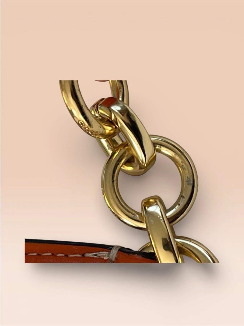 Coach Crescent Shoulder Bag in Brown with Orange Print - Picture 9 of 10